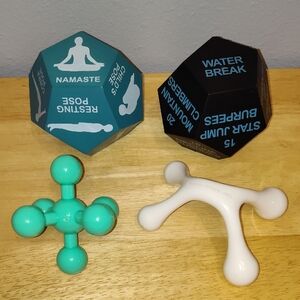 💲Free Add On Fitness And Yoga Dice Set And Two Hand Held Massagers Bundle